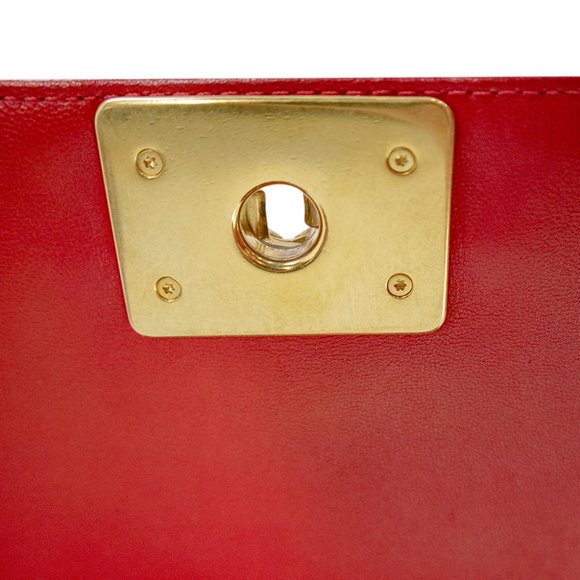 Chanel Boy Bag Red With Gold Hardware - Picture 8 of 10